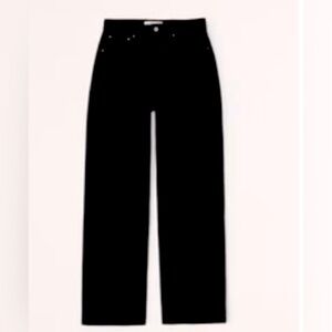 Abercrombie and Fitch - Women's High Rise Loose Jean - Black